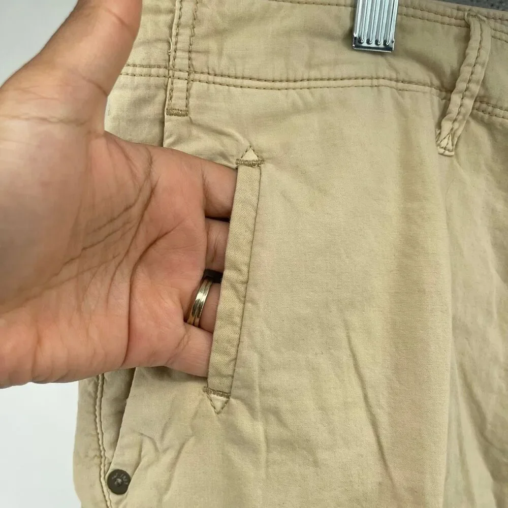 Tommy Bahama Men’s Khaki Cotton Chino Shorts 38 Flat Front Casual 9.5” Inseam